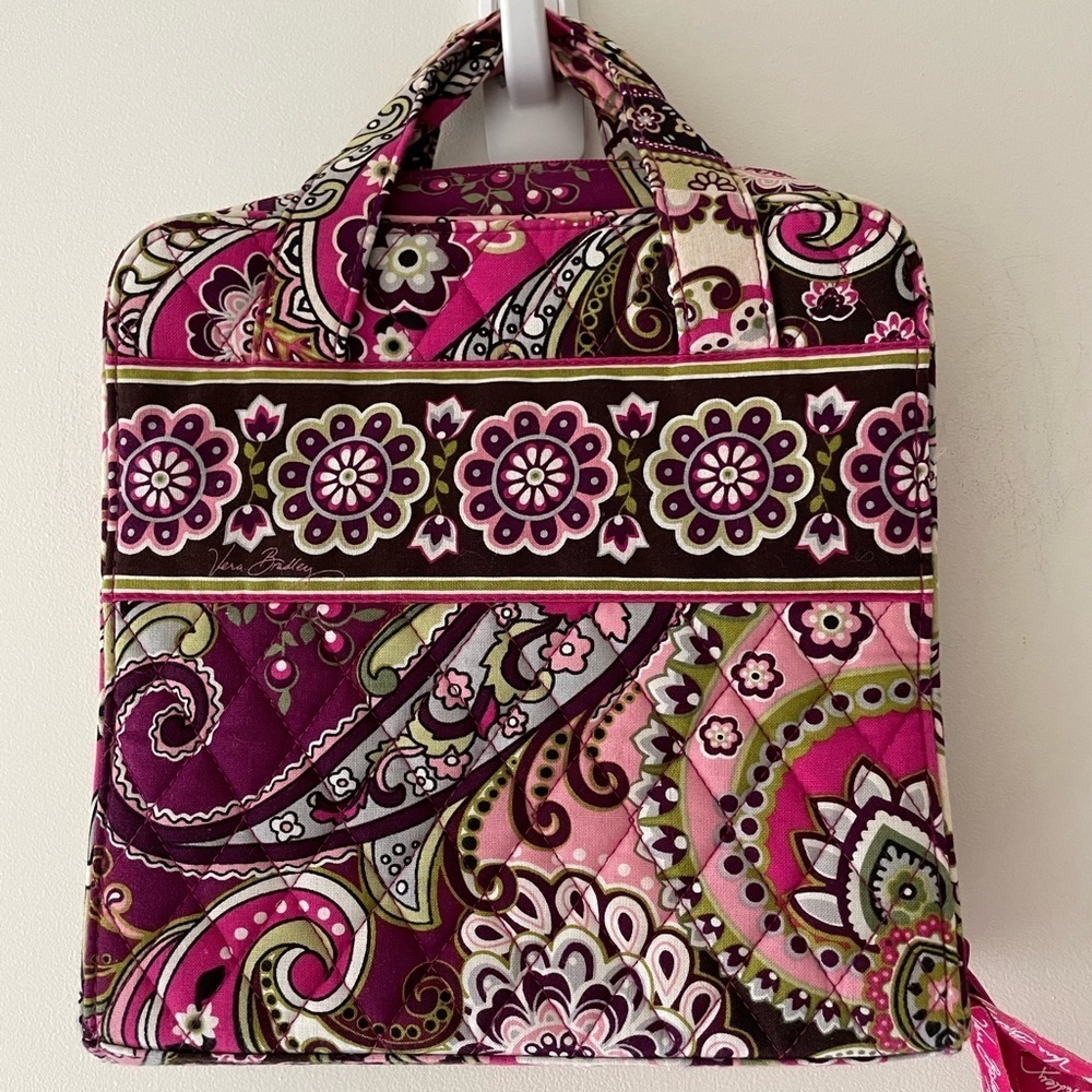 Vera Bradley‎ Very Berry Paisley Tech Organizer Cosmetic Case Travel Bag